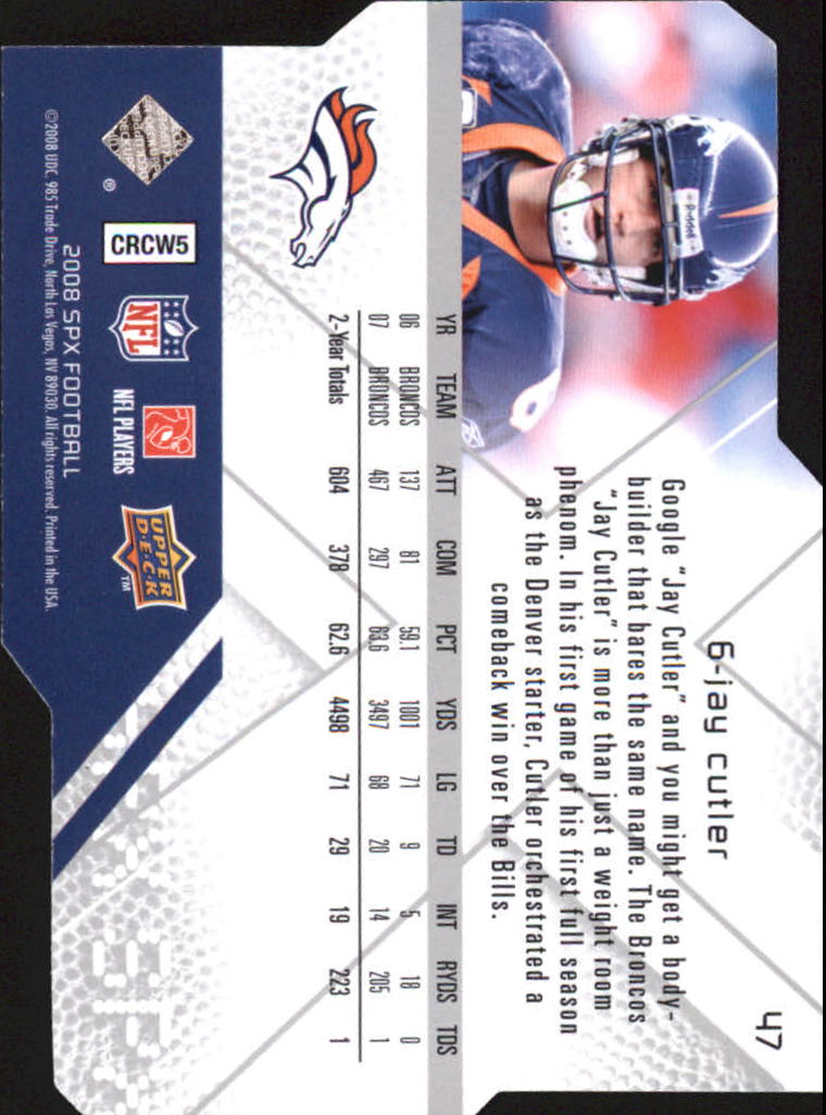 2008 SPx (Upper Deck) Football Cards - Picture 19 of 60