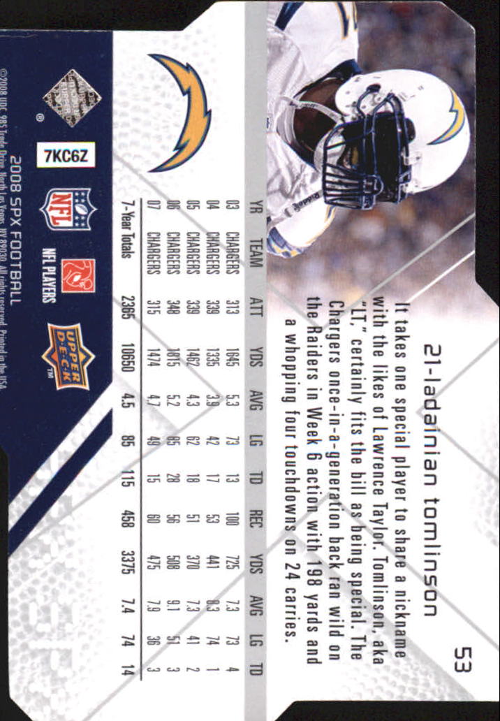 2008 SPx (Upper Deck) Football Cards - Picture 21 of 60