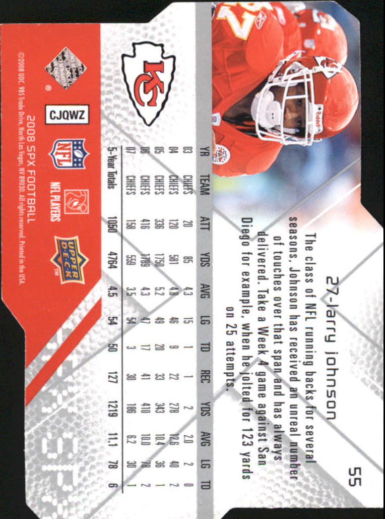 2008 SPx (Upper Deck) Football Cards - Picture 23 of 60