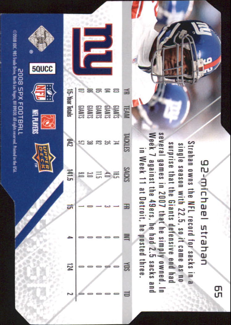 2008 SPx (Upper Deck) Football Cards - Picture 29 of 60