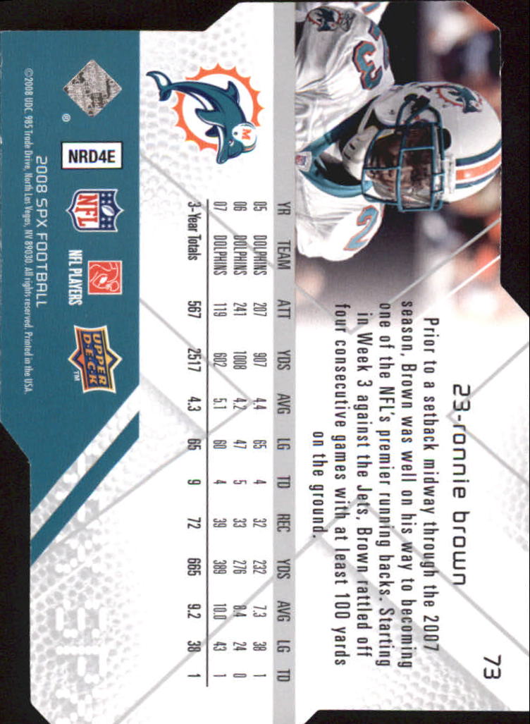 2008 SPx (Upper Deck) Football Cards - Picture 35 of 60