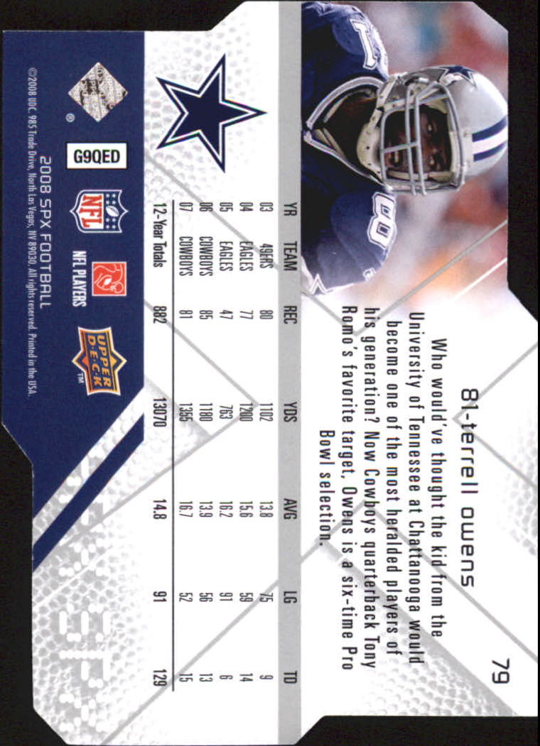 2008 SPx (Upper Deck) Football Cards - Picture 37 of 60