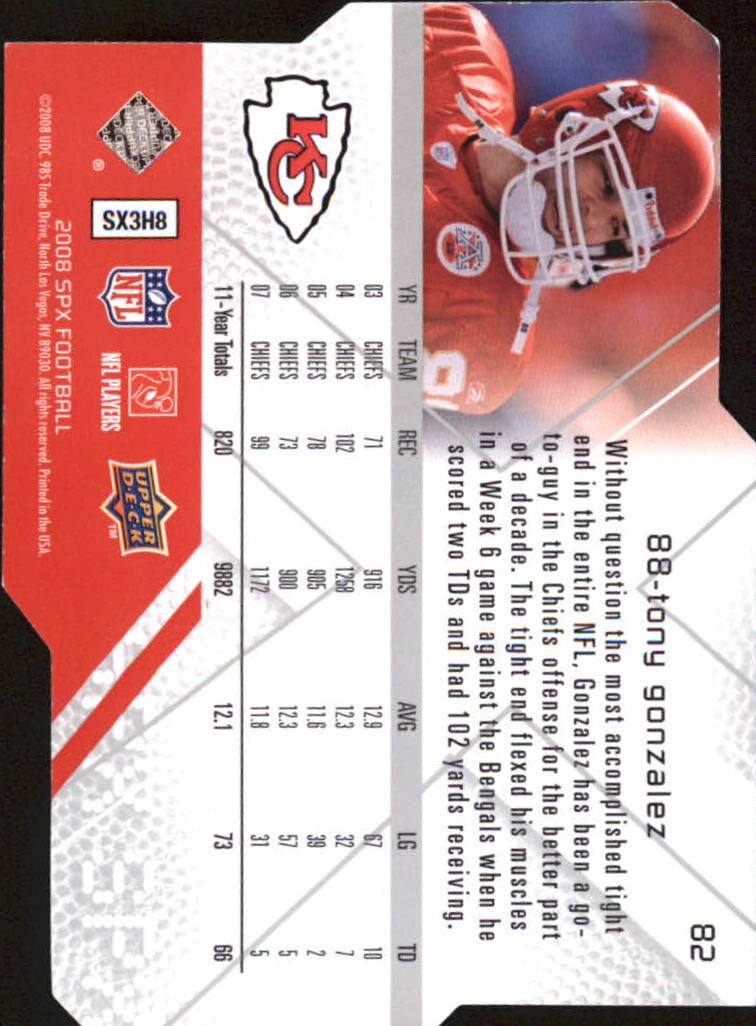 2008 SPx (Upper Deck) Football Cards - Picture 39 of 60