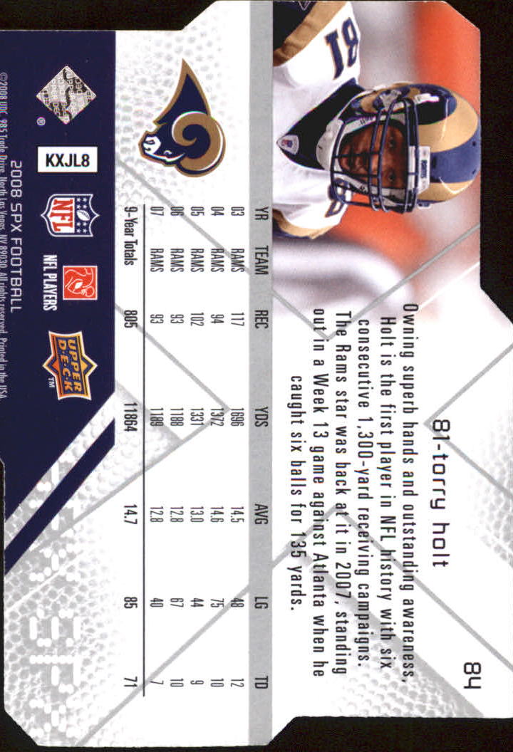 2008 SPx (Upper Deck) Football Cards - Picture 43 of 60