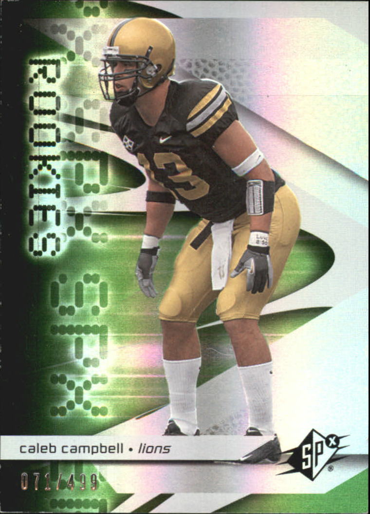 2008 SPx Green Holofoil Rookies #92 Caleb Campbell