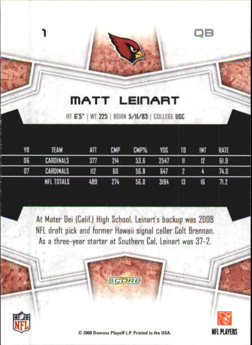 B0089- 2008 Select Football Card #s 1-250 +Rookies -You Pick- 15+ FREE US SHIP - Picture 3 of 449