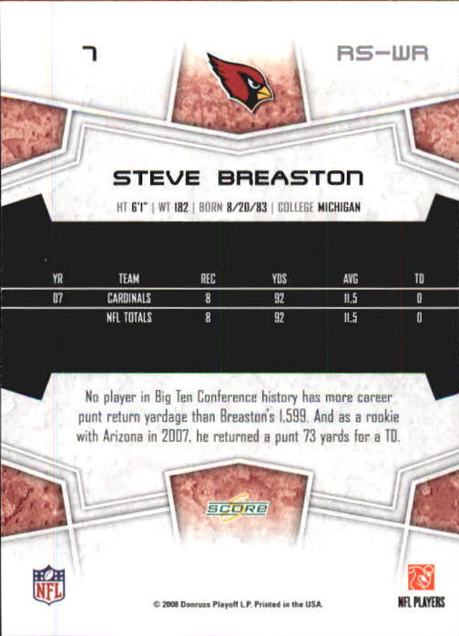 B0089- 2008 Select Football Card #s 1-250 +Rookies -You Pick- 15+ FREE US SHIP - Picture 15 of 449