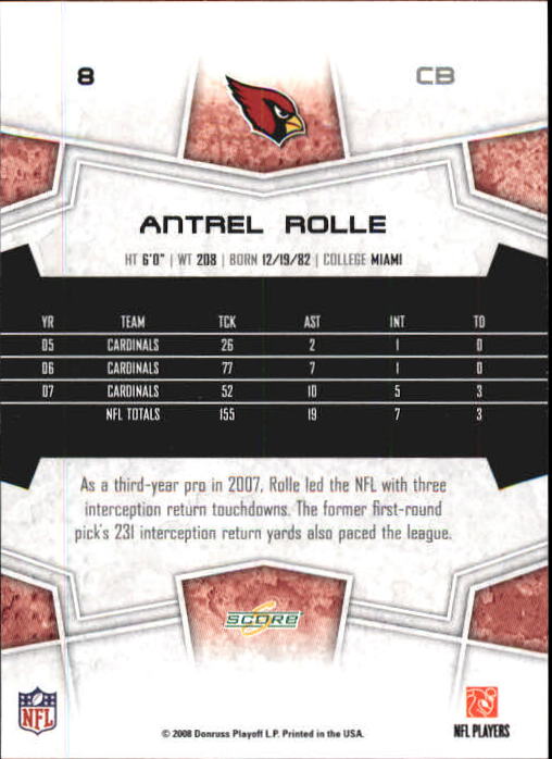 B0089- 2008 Select Football Card #s 1-250 +Rookies -You Pick- 15+ FREE US SHIP - Picture 17 of 449