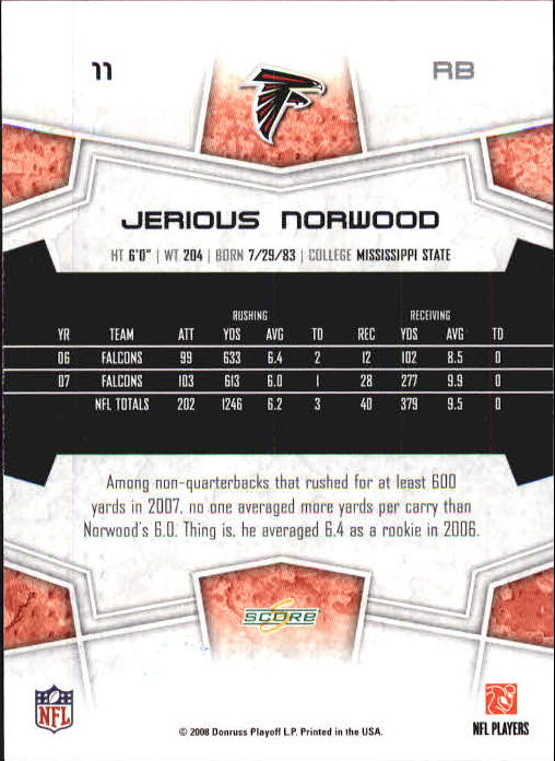B0089- 2008 Select Football Card #s 1-250 +Rookies -You Pick- 15+ FREE US SHIP - Picture 23 of 449