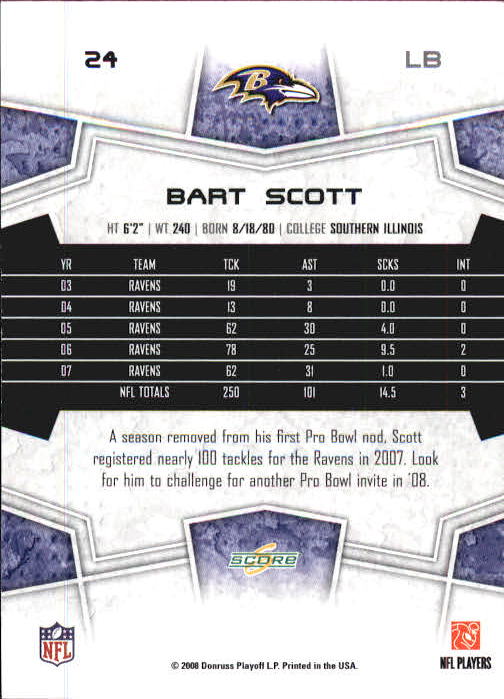 B0089- 2008 Select Football Card #s 1-250 +Rookies -You Pick- 15+ FREE US SHIP - Picture 49 of 449