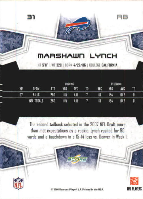 B0089- 2008 Select Football Card #s 1-250 +Rookies -You Pick- 15+ FREE US SHIP - Picture 61 of 449