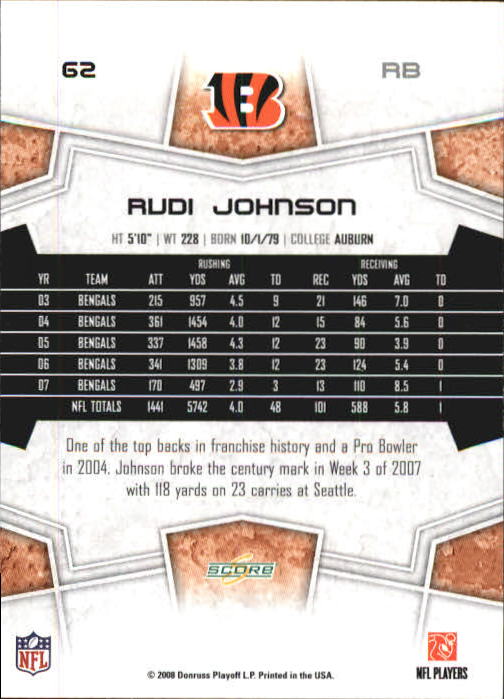 B0089- 2008 Select Football Card #s 1-250 +Rookies -You Pick- 15+ FREE US SHIP - Picture 119 of 449