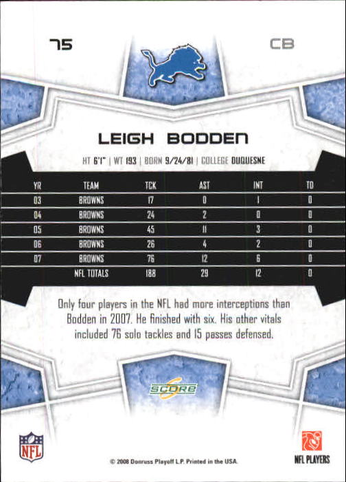 B0089- 2008 Select Football Card #s 1-250 +Rookies -You Pick- 15+ FREE US SHIP - Picture 145 of 449