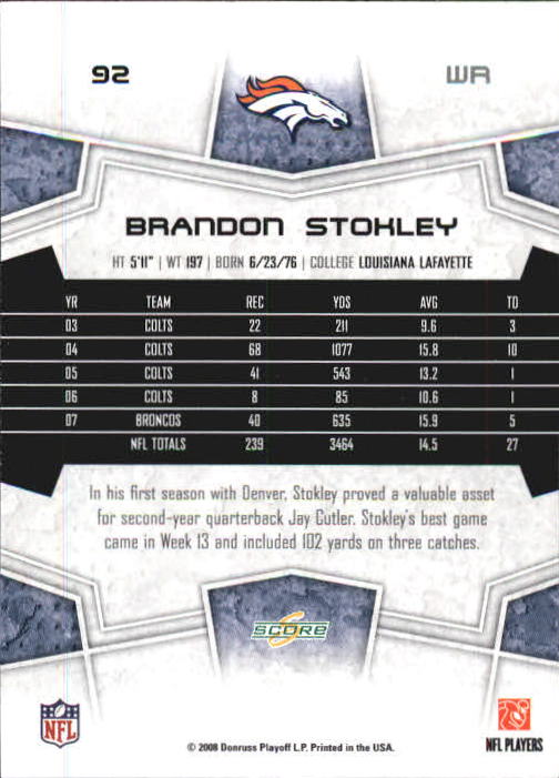 B0089- 2008 Select Football Card #s 1-250 +Rookies -You Pick- 15+ FREE US SHIP - Picture 165 of 449