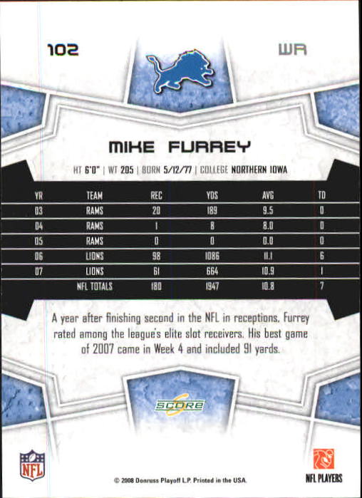 B0089- 2008 Select Football Card #s 1-250 +Rookies -You Pick- 15+ FREE US SHIP - Picture 185 of 449