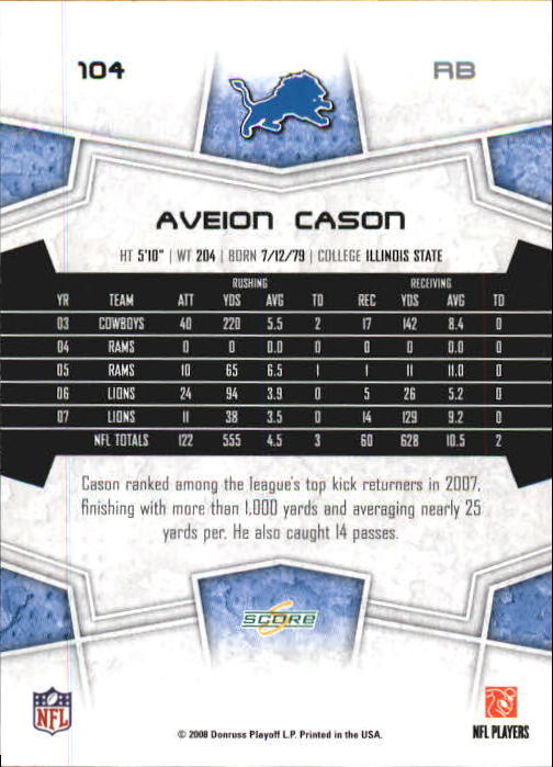 B0089- 2008 Select Football Card #s 1-250 +Rookies -You Pick- 15+ FREE US SHIP - Picture 189 of 449