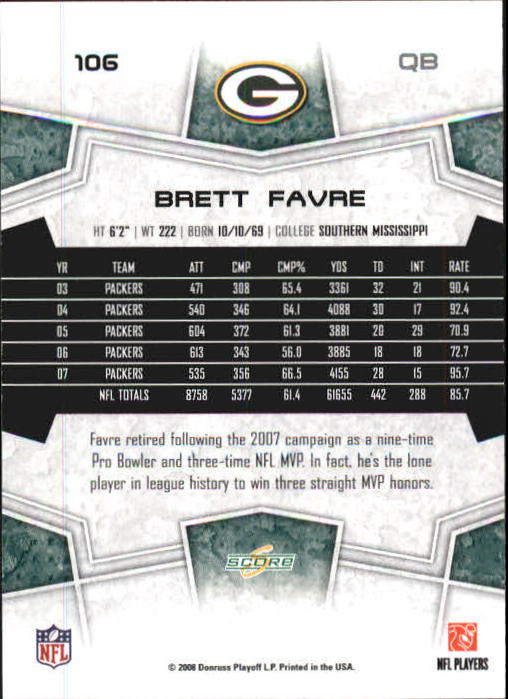 B0089- 2008 Select Football Card #s 1-250 +Rookies -You Pick- 15+ FREE US SHIP - Picture 191 of 449