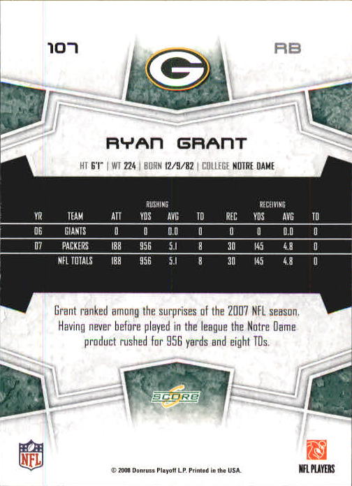 B0089- 2008 Select Football Card #s 1-250 +Rookies -You Pick- 15+ FREE US SHIP - Picture 193 of 449