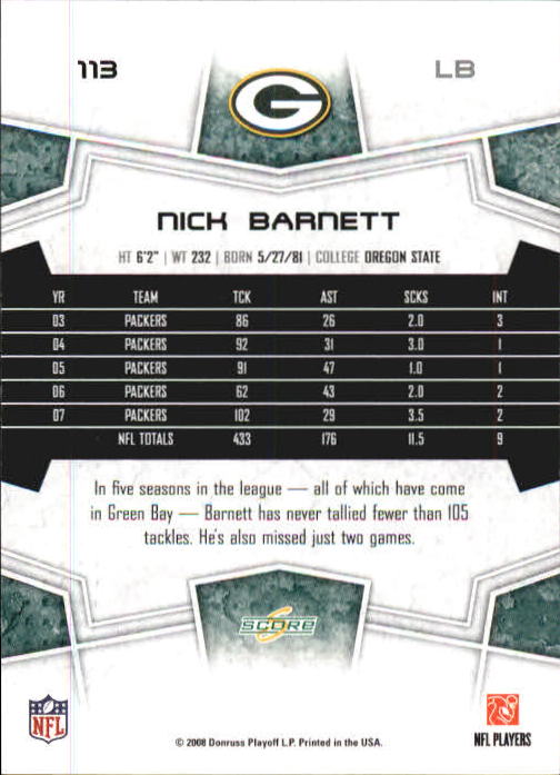 B0089- 2008 Select Football Card #s 1-250 +Rookies -You Pick- 15+ FREE US SHIP - Picture 205 of 449