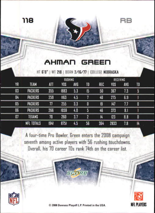B0089- 2008 Select Football Card #s 1-250 +Rookies -You Pick- 15+ FREE US SHIP - Picture 215 of 449