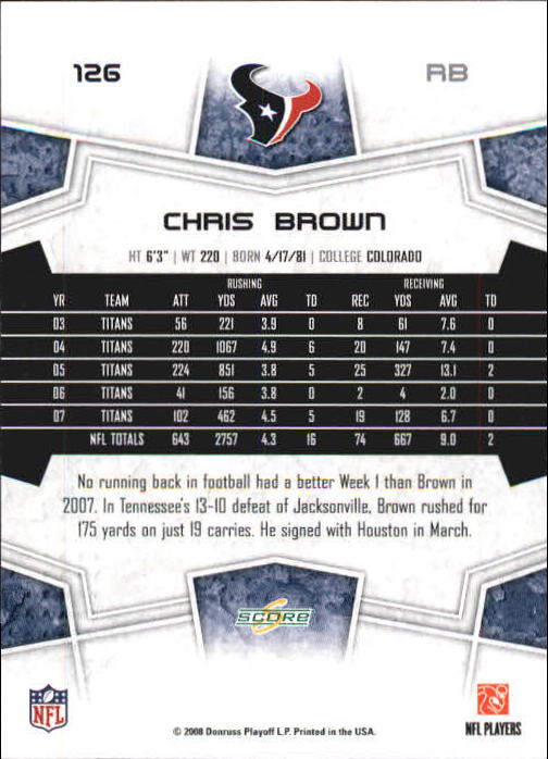 B0089- 2008 Select Football Card #s 1-250 +Rookies -You Pick- 15+ FREE US SHIP - Picture 229 of 449