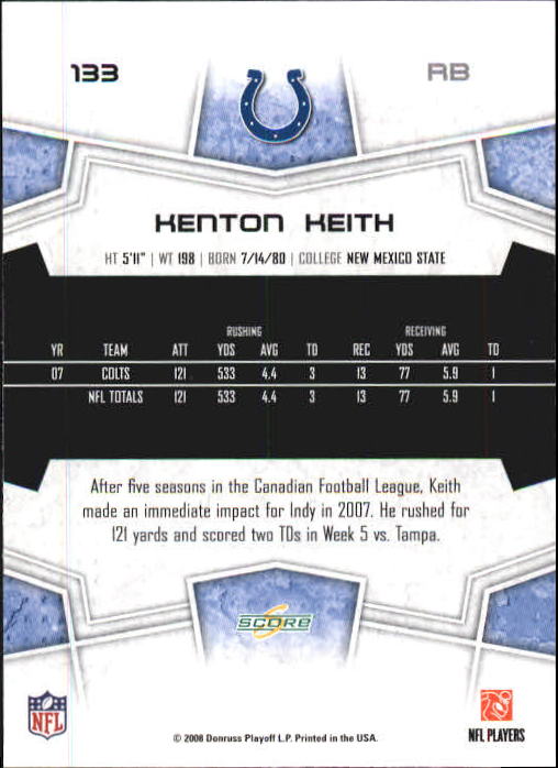 B0089- 2008 Select Football Card #s 1-250 +Rookies -You Pick- 15+ FREE US SHIP - Picture 243 of 449
