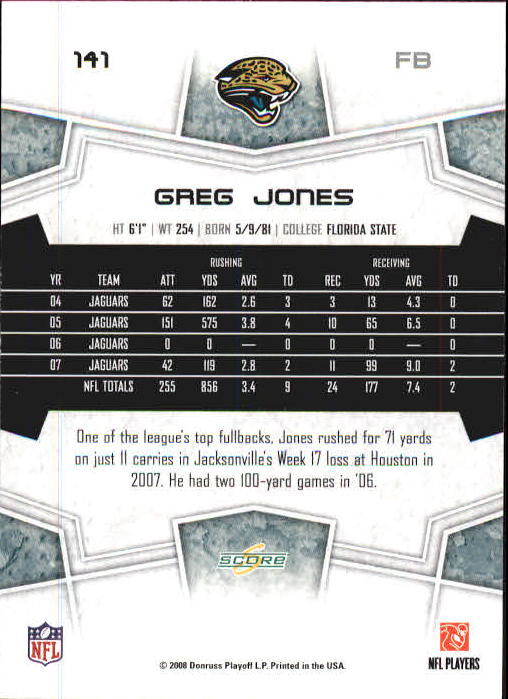 B0089- 2008 Select Football Card #s 1-250 +Rookies -You Pick- 15+ FREE US SHIP - Picture 259 of 449