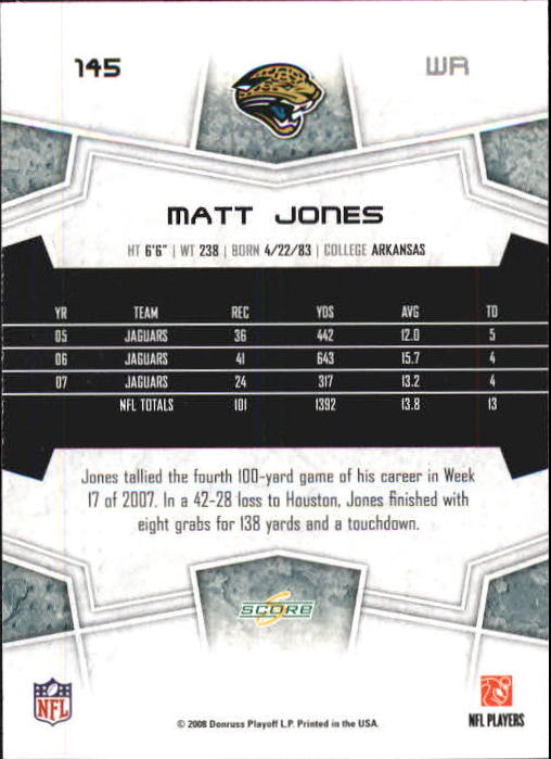 B0089- 2008 Select Football Card #s 1-250 +Rookies -You Pick- 15+ FREE US SHIP - Picture 267 of 449