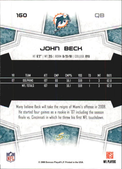 B0089- 2008 Select Football Card #s 1-250 +Rookies -You Pick- 15+ FREE US SHIP - Picture 297 of 449