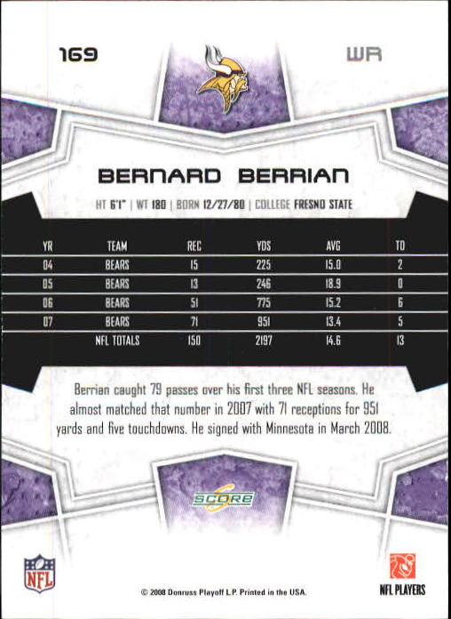 B0089- 2008 Select Football Card #s 1-250 +Rookies -You Pick- 15+ FREE US SHIP - Picture 315 of 449