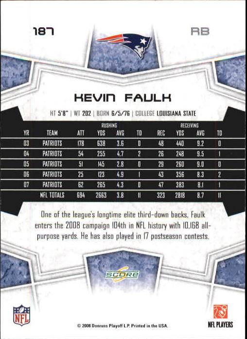 B0089- 2008 Select Football Card #s 1-250 +Rookies -You Pick- 15+ FREE US SHIP - Picture 339 of 449