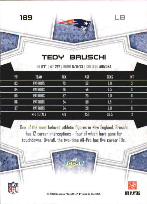 B0089- 2008 Select Football Card #s 1-250 +Rookies -You Pick- 15+ FREE US SHIP - Picture 343 of 449