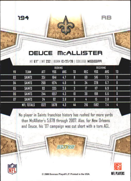 B0089- 2008 Select Football Card #s 1-250 +Rookies -You Pick- 15+ FREE US SHIP - Picture 351 of 449
