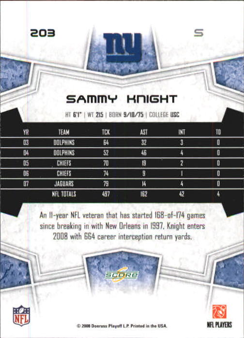 B0089- 2008 Select Football Card #s 1-250 +Rookies -You Pick- 15+ FREE US SHIP - Picture 369 of 449