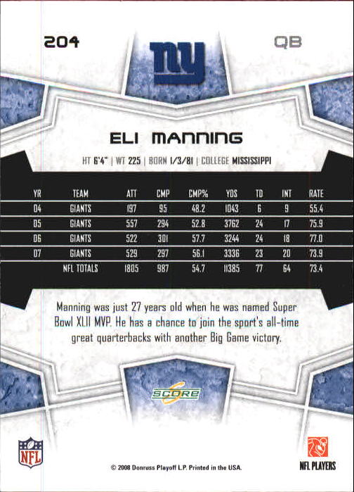 B0089- 2008 Select Football Card #s 1-250 +Rookies -You Pick- 15+ FREE US SHIP - Picture 371 of 449