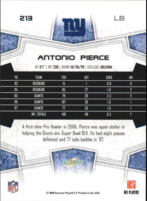 B0089- 2008 Select Football Card #s 1-250 +Rookies -You Pick- 15+ FREE US SHIP - Picture 389 of 449
