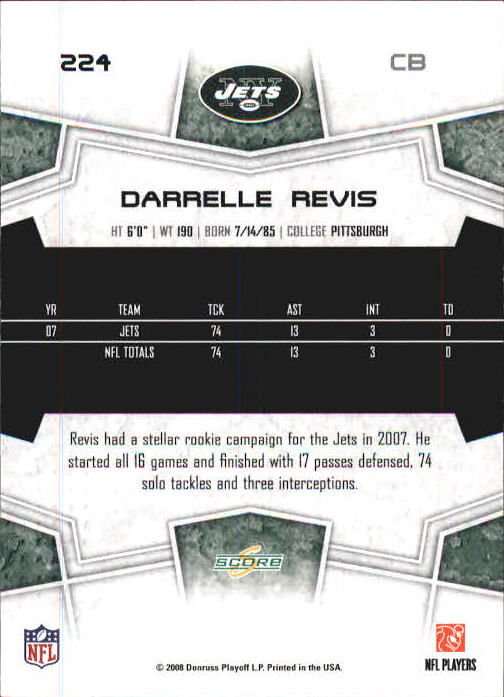 B0089- 2008 Select Football Card #s 1-250 +Rookies -You Pick- 15+ FREE US SHIP - Picture 409 of 449