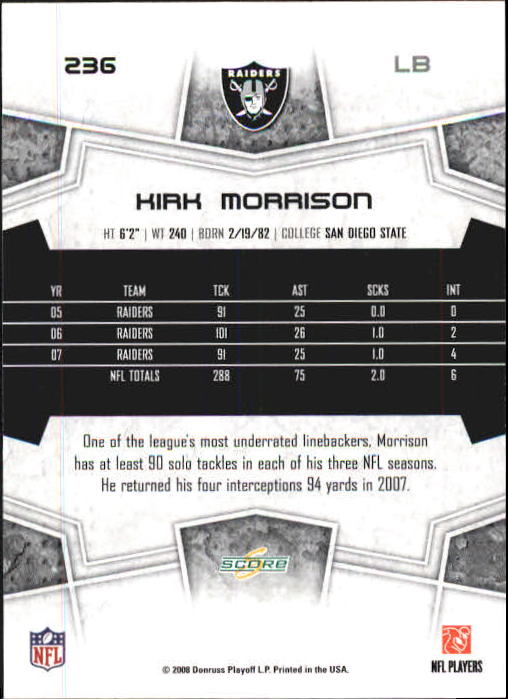 B0089- 2008 Select Football Card #s 1-250 +Rookies -You Pick- 15+ FREE US SHIP - Picture 433 of 449