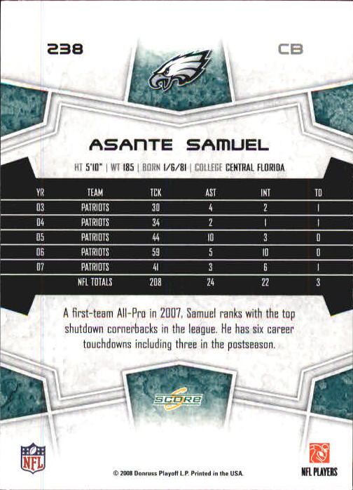 B0089- 2008 Select Football Card #s 1-250 +Rookies -You Pick- 15+ FREE US SHIP - Picture 437 of 449