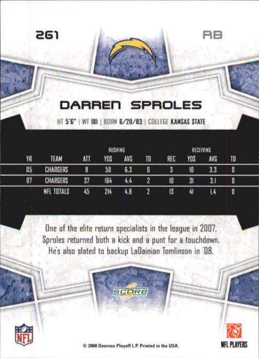 B0089- 2008 Select Football Cards 251-440 +Rookies -You Pick- 15+ FREE US SHIP - Picture 11 of 223