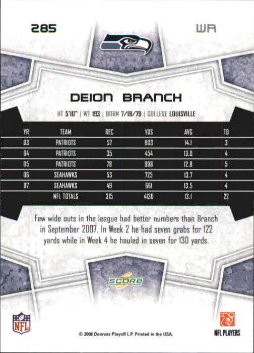 B0089- 2008 Select Football Cards 251-440 +Rookies -You Pick- 15+ FREE US SHIP - Picture 59 of 223