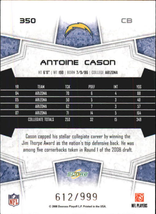 B0089- 2008 Select Football Cards 251-440 +Rookies -You Pick- 15+ FREE US SHIP - Picture 159 of 223