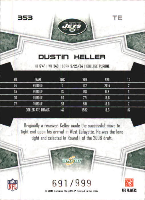 B0089- 2008 Select Football Cards 251-440 +Rookies -You Pick- 15+ FREE US SHIP - Picture 165 of 223
