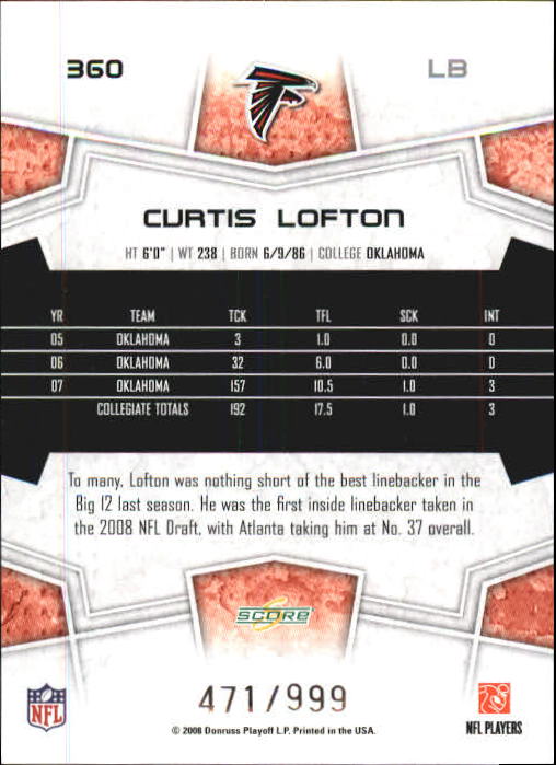 B0089- 2008 Select Football Cards 251-440 +Rookies -You Pick- 15+ FREE US SHIP - Picture 169 of 223