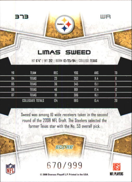 B0089- 2008 Select Football Cards 251-440 +Rookies -You Pick- 15+ FREE US SHIP - Picture 177 of 223