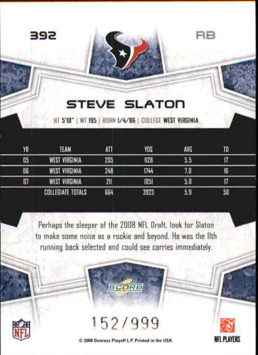 B0089- 2008 Select Football Cards 251-440 +Rookies -You Pick- 15+ FREE US SHIP - Picture 187 of 223