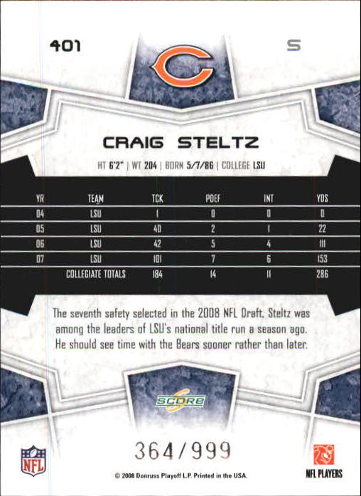 B0089- 2008 Select Football Cards 251-440 +Rookies -You Pick- 15+ FREE US SHIP - Picture 197 of 223