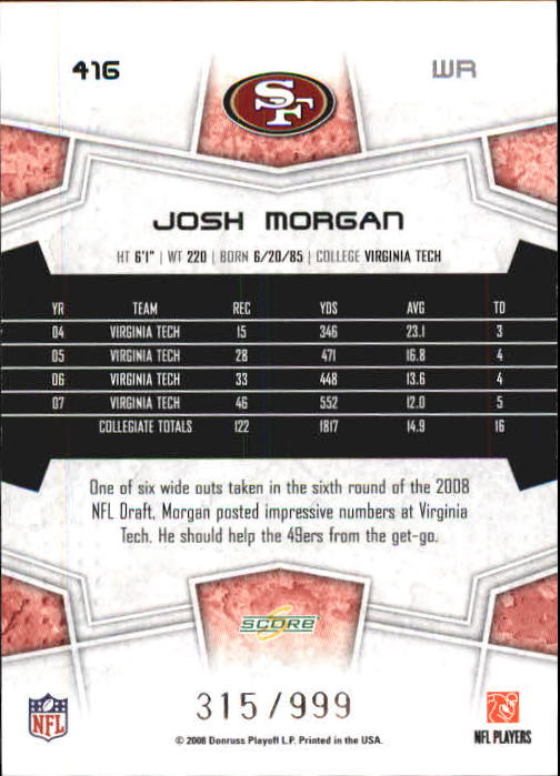 B0089- 2008 Select Football Cards 251-440 +Rookies -You Pick- 15+ FREE US SHIP - Picture 209 of 223
