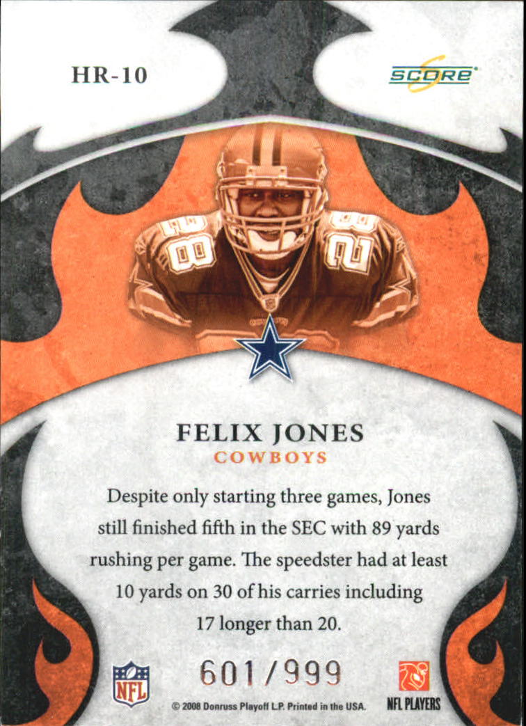2008 Select Hot Rookies #10 Felix Jones back image
