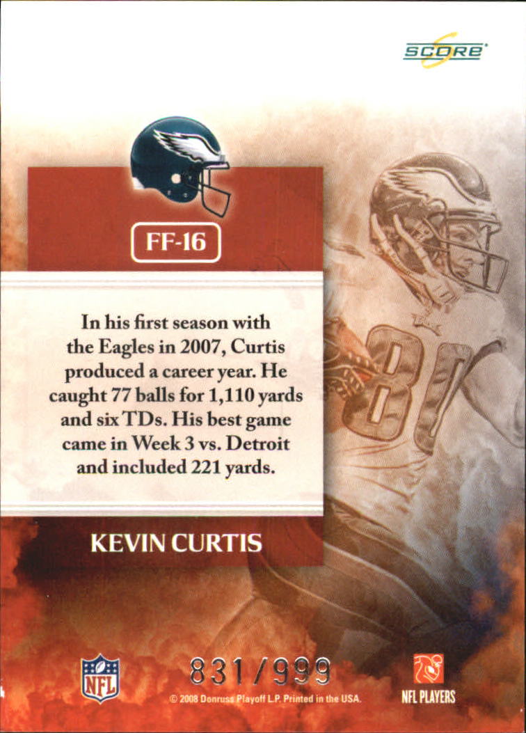 2008 Select Future Franchise #16 Kevin Curtis back image